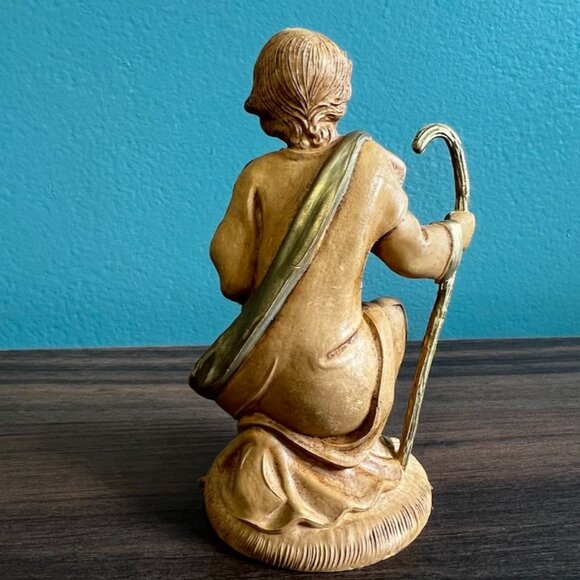 Vintage Early Fontanini Joseph Depose Italy 120/3 Gold Beige Resin 4" H - Picture 3 of 7